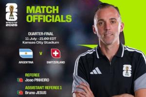 FIFA官方：皮涅罗＆葡萄牙裁判组执法世界杯1/4决赛阿根廷VS瑞士_高清直播_无插件在线观看